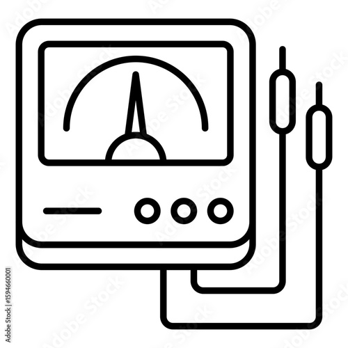 A creative design icon of voltmeter