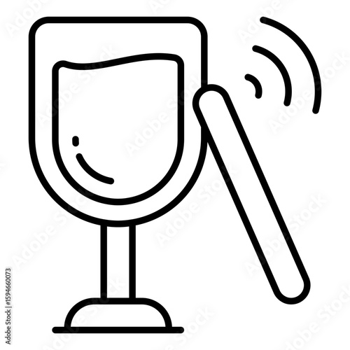 Perfect design icon of vibrating glass