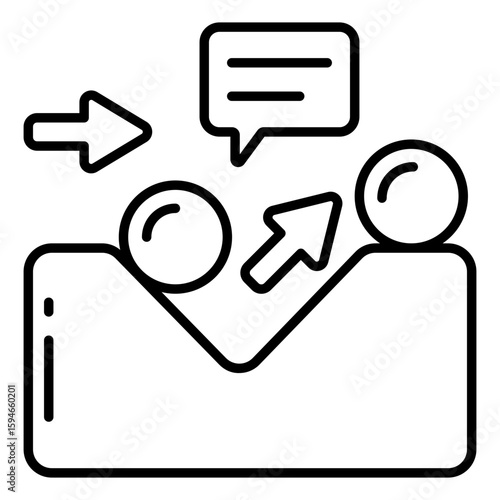 Unique design icon of inclined plane