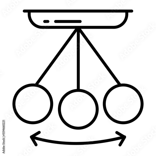 An editable design icon of newton's cradle