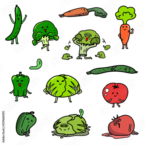 感情的な野菜たち