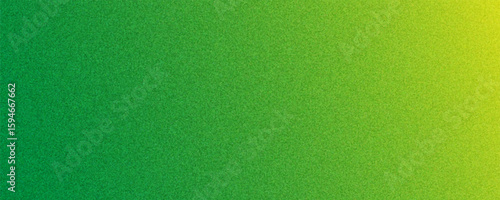 Noisy grain texture effect green and lime color gradient banner background. green grain texture background.eps 10