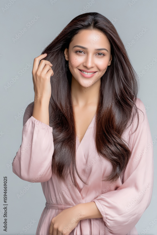 young beautiful indian woman with black and shiny hair young beautiful indian woman with black and shiny hair