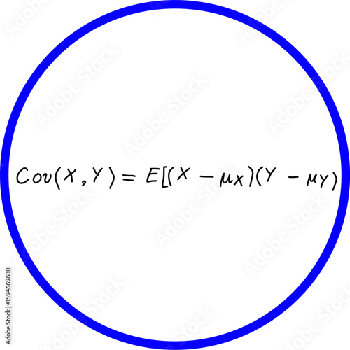 mathematical formula for covariance, statistics and probability