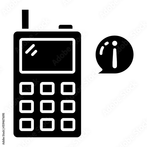 A unique design icon of walkie talkie