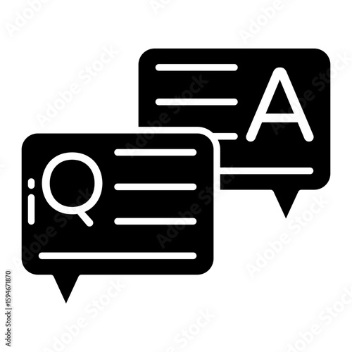 An icon design of question answer