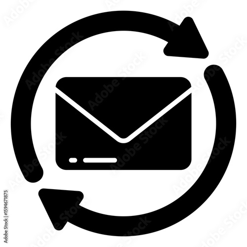 Creative design icon of mail update