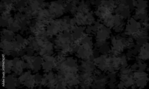 Dark Grunge Camo Texture Background – Black Abstract Camouflage Design