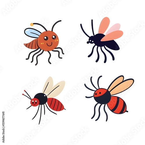 set of insects isolated