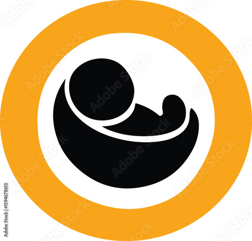 Circle of Life: Fetal Silhouette in Divine Light