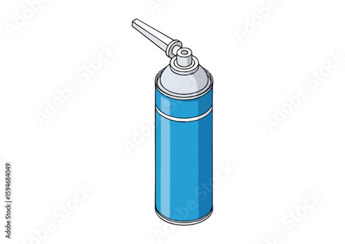 Blue gas torch in modern style for welding and soldering applications