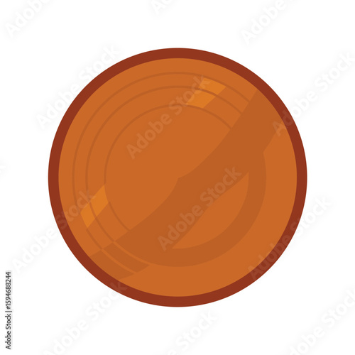 Timber Cross Cut Icon with Smooth Wood Grain Texture
