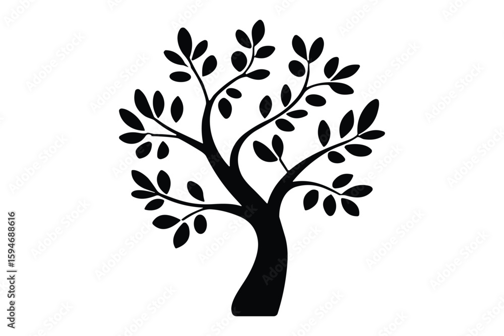 Obraz premium Stylized Tree Outline Clipart Pack 