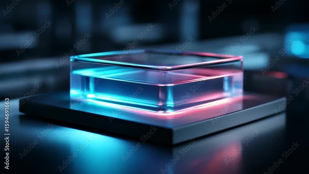 Technological Transparent Cube Display Technological Transparent Cube Display