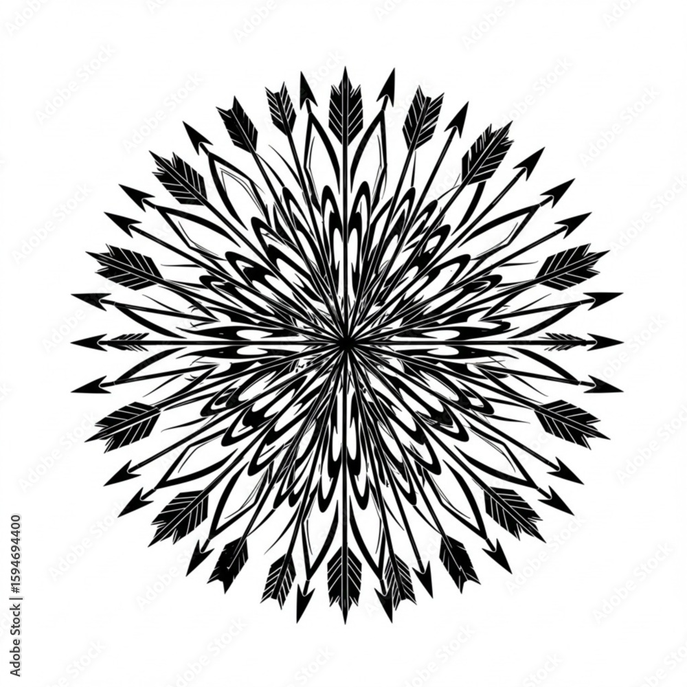 Fototapeta premium Circular arrow pattern design