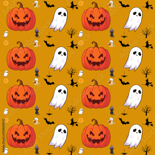 halloween seamless pattern