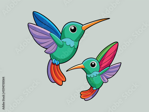 vector illustration of a hummingbird  