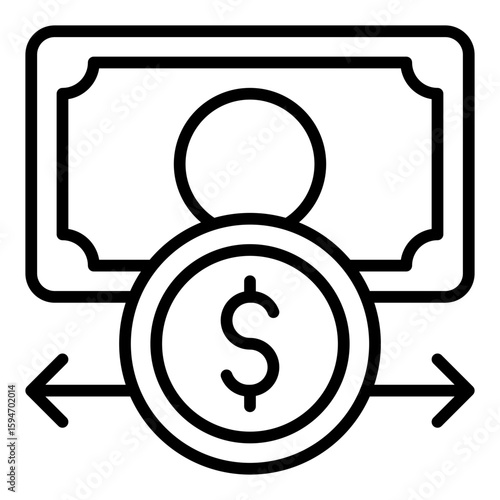 Wire transfer icon set. Bank transaction and international money symbols