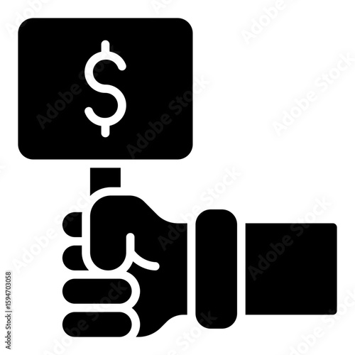 Auction icon collection. Online bidding and sale event symbol set.