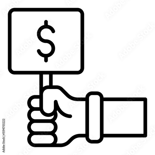 Auction icon collection. Online bidding and sale event symbol set.