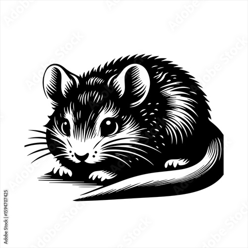 Vector art of cute mouse illustration