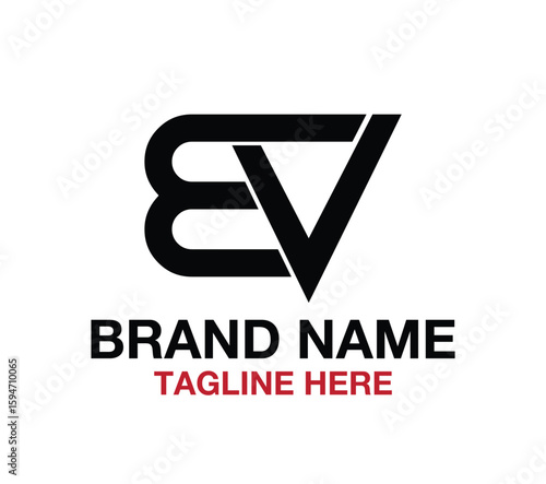 BV logo design, BV monogram logo vector, BV badge logo, BV emblem, BV vector design templates, Creative BV design ideas, BV monogram collection