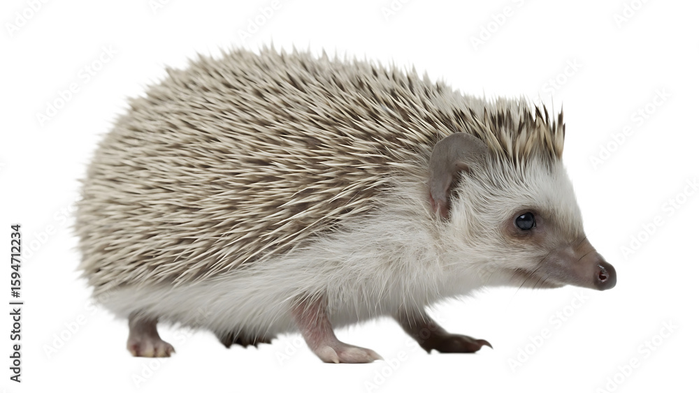 Naklejka premium hedgehog-isolated on white background, png, ai generated.