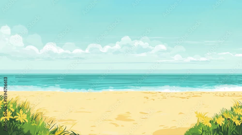 custom made wallpaper toronto digitalA view of the beach and the sea. 4K animated video