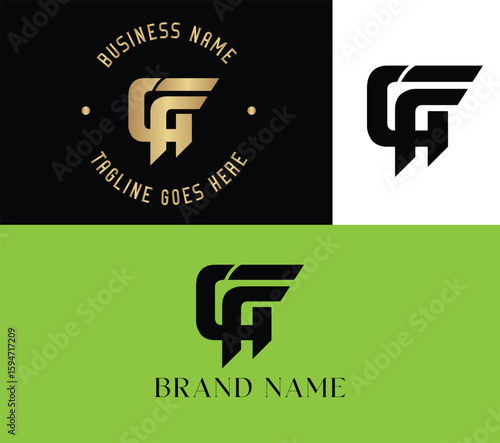 GF logo design, GF monogram logo, GF logo, Creative GF logo, lUXURY GF logo template, GF logo design, GF letter mark ideas