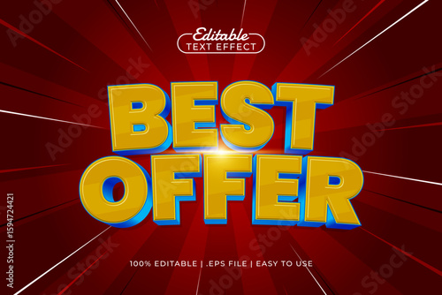 best offer editable text effect with a sale and offer text style