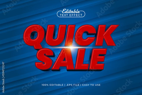 quick sale editable text effect with a sale and offer text style