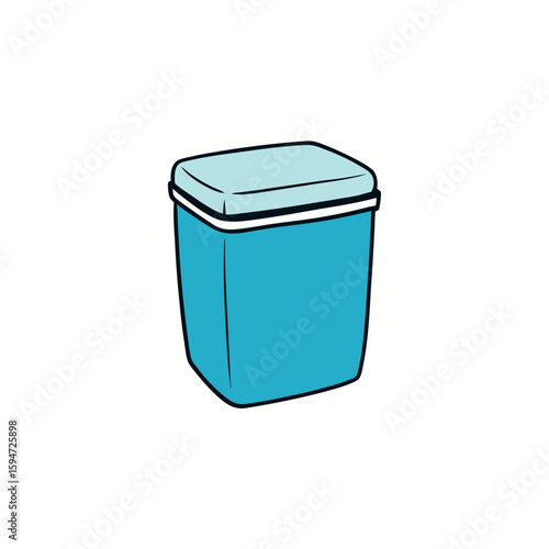 Refrigerator Storage Bin Vector Illustration for Home Kitchen Essentials
