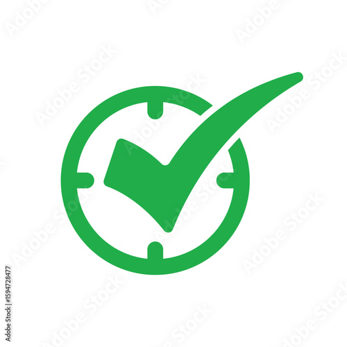 Green check mark, isolated tick symbols, checklist signs, and an approval badge. Flat and modern checkmark design, vector illustration.