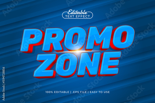 promo zone editable text effect with a sale and offer text style
