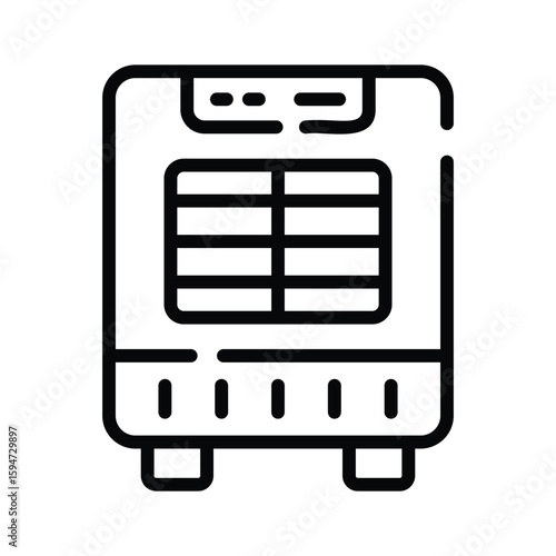 A trendy linear icon of portable air cooler