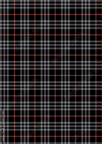 Black Gray and Red Plaid Pattern Seamless Texture