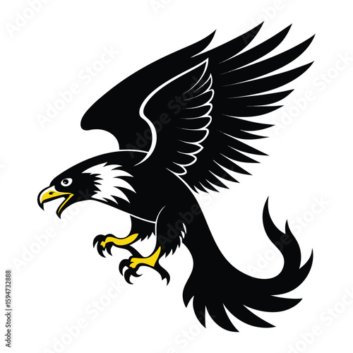 Hunting Eagle Silhouette vector