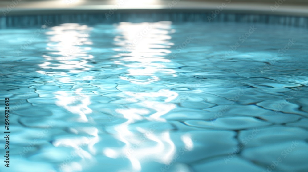 Obraz premium Calm and Clear Water Surface with Reflective Ripples in Bright Light