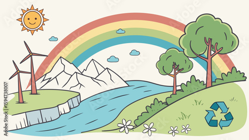 Modern gadgets in modern style, thoughtful mood - vector illustration