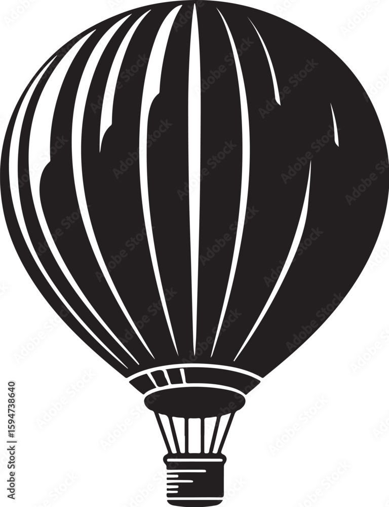 Obraz premium Vintage Hot Air Balloon Flight Silhouette