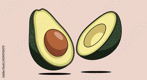 Creative visual representation of a halved avocado offering healthy lifestyle food choices