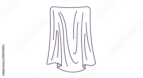 Elegant draped fabric design with flowing lines and cascading folds for decorative applications