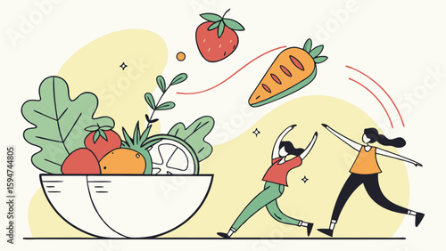 Diversity in modern style, serene mood - vector illustration