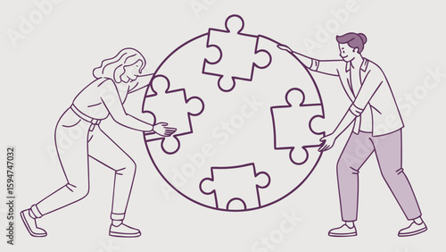 Cultural experiences in minimal style, serene mood - vector illustration