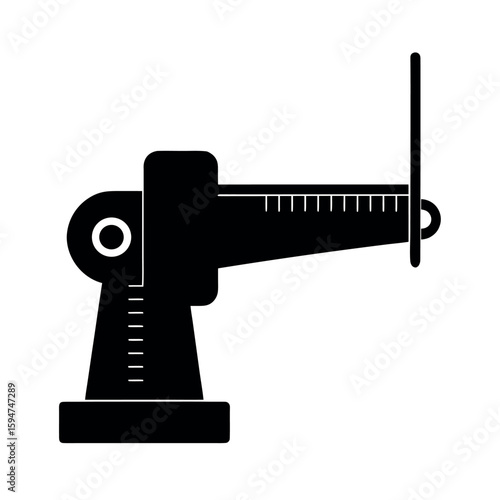 Digital laser distance measuring device tool Silhouette Vector illustration