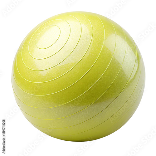 Vibrant Yellow Exercise Ball for Balance and Core Training