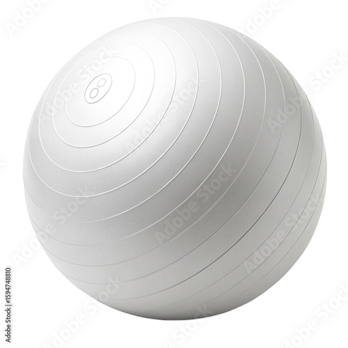 Minimal White Fitness Ball for Clean Aesthetic Gym Environments