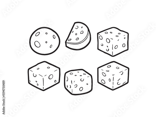mozzarella simple line design