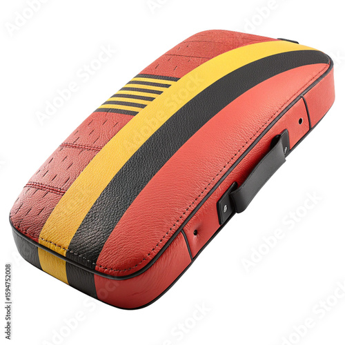 Modern Kick Pad in Black and Red Strike Absorbing Training Gear