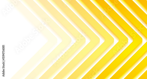 Vivid yellow minimal arrows elements abstract geometric background. Vector technology design